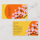 Moderne Kirschblüten-Visitenkarte Visitenkarte (Vorne/Hinten)