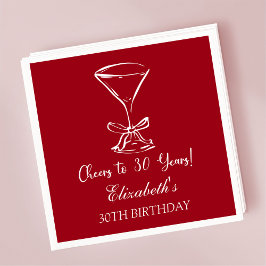 Moderne Kirsche heitert bis 30 Jahre Geburtstag Na Serviette