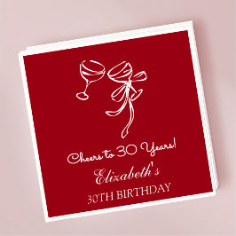 Moderne Kirsche heitert bis 30 Jahre Geburtstag Na Serviette