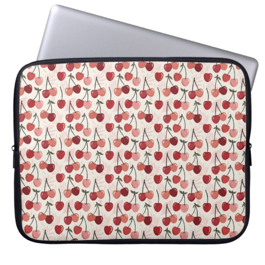 Moderne Kirschmuster Laptopschutzhülle (Vorderseite)