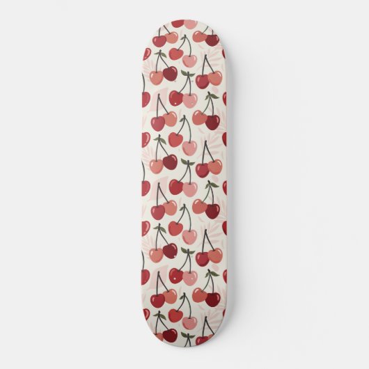 Moderne Kirschmuster Skateboard (Vorderseite)