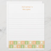 Moderne Kitchen Rezept Binder Beilage Letter Pages (Vorne/Hinten)