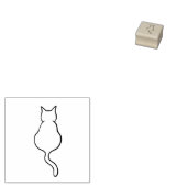 Moderne Kitty Cat Kontur Gummi Briefmarke Gummistempel (Stempel)