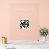 Moderne klare Hochzeits-QR-Code-Sitzordnung Acryl Acrylschild (Hochzeit)