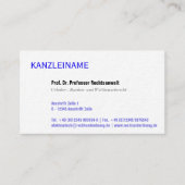 Moderne klare professionelle Verwendung  Visitenkarte (Vorderseite)