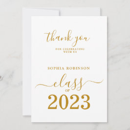 Moderne Klasse 2023 Abschluss Dankeschön Karte