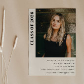 Moderne Klasse 2023 Cream Foto Graduation Party Einladung