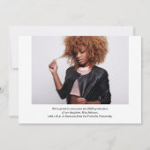 Moderne Klasse 2024 Foto Abschluss Ankündigung (Rückseite)