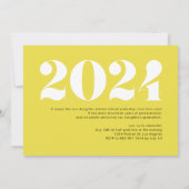 Moderne Klasse 2024 Foto Abschluss Einladung (Rückseite)