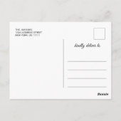 Moderne Klasse 2024 Golden Navy Graduation Party Postkarte (Rückseite)