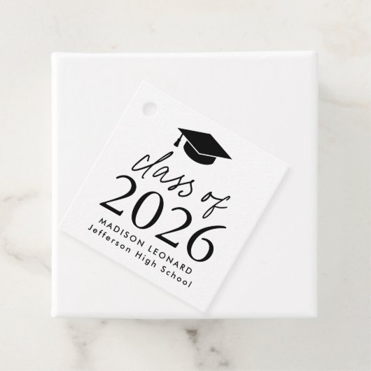 Moderne Klasse 2024 Schwarzer Script-Abschluss Geschenkanhänger (Beispiel)