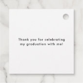 Moderne Klasse 2024 Schwarzer Script-Abschluss Geschenkanhänger (Rückseite)