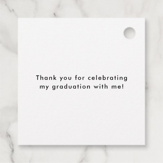 Moderne Klasse 2024 Schwarzer Script-Abschluss Geschenkanhänger (Rückseite)