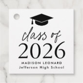 Moderne Klasse 2024 Schwarzer Script-Abschluss Geschenkanhänger (Vorderseite)