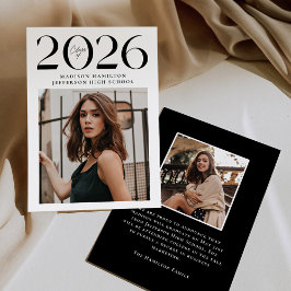 Moderne Klasse 2025 2 Foto Abschluss Ankündigung