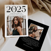 Moderne Klasse 2025 2 Foto Abschluss Ankündigung