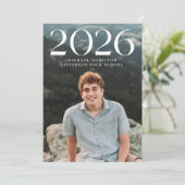 Moderne Klasse 2025 2 Foto Abschluss Ankündigung (Stehend Vorderseite)