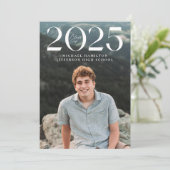 Moderne Klasse 2025 2 Foto Abschluss Ankündigung (Stehend Vorderseite)