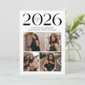 Moderne Klasse 2025 5 Foto Abschluss Ankündigung (Stehend Vorderseite)