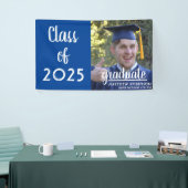 Moderne Klasse 2025 Abschluss Blue Foto Banner (Messeveranstaltung)