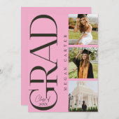 Moderne Klasse 2025 Einladung zur Graduiertengrupp (Vorne/Hinten)