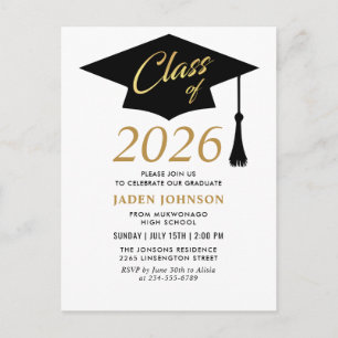 Moderne Klasse 2025 Einladung zur Graduiertengrupp Postkarte