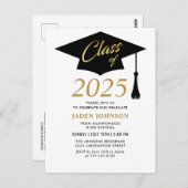 Moderne Klasse 2025 Einladung zur Graduiertengrupp Postkarte (Vorne/Hinten)