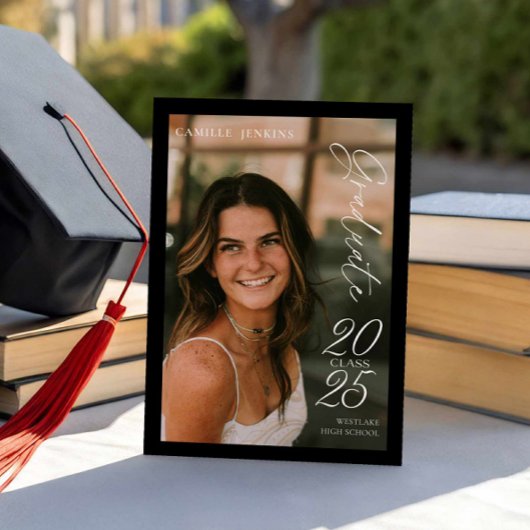 Moderne Klasse 2025 Foto Abschluss Ankündigung