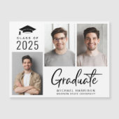 Moderne Klasse 2025 Foto Abschluss Magneteinladung (Vorderseite)