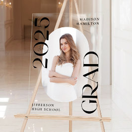 Moderne Klasse 2025 Foto Abschluss Willkommen Acrylschild