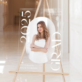 Moderne Klasse 2025 Foto Abschluss Willkommen Acrylschild