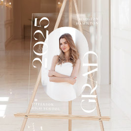 Moderne Klasse 2025 Foto Abschluss Willkommen Acrylschild