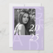 Moderne Klasse 2025 Foto Minimaler Abschluss Einladung (Vorderseite)