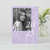 Moderne Klasse 2025 Foto Minimaler Abschluss Einladung (Stehend Vorderseite)