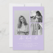 Moderne Klasse 2025 Foto Minimaler Abschluss Einladung (Rückseite)