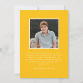 Moderne Klasse 2025 Gelb 2 Foto Abschluss Ankündigung (Rückseite)