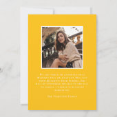 Moderne Klasse 2025 Gelb 2 Foto Abschluss Ankündigung (Rückseite)