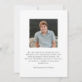 Moderne Klasse 2025 Gold 2 Foto Abschluss Ankündigung (Rückseite)