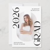 Moderne Klasse 2025 Grad 2 Foto Abschluss Ankündigung (Vorderseite)