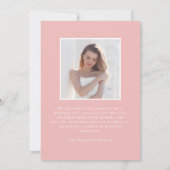 Moderne Klasse 2025 Pink Grad 2 Foto Abschluss Ankündigung (Rückseite)