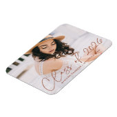 Moderne Klasse 2025 Terracotta Script Abschluss Magnet (Linke Seite)