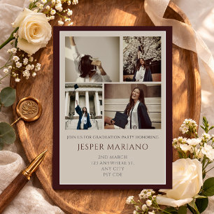 Moderne Klasse 2026 Foto Minimales Abschlussdesign Einladung