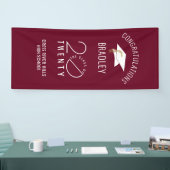 Moderne KLASSE 20XX Maroon Abschluss Door Banner (Messe)