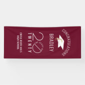 Moderne KLASSE 20XX Maroon Abschluss Door Banner (Horizontal)