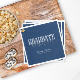 Moderne Klasse Classic Blue Graduation Party Serviette