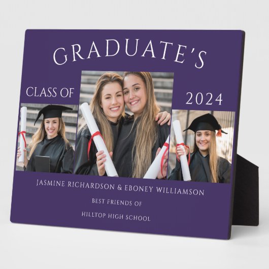 moderne Klasse der Foto Collage lila Fotoplatte (Seite)