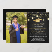 Moderne Klasse der Foto Graduation Party 2025 Einladung (Vorne/Hinten)