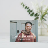 Moderne Klasse der Foto Graduation Party 2025 Postkarte (Stehend Vorderseite)