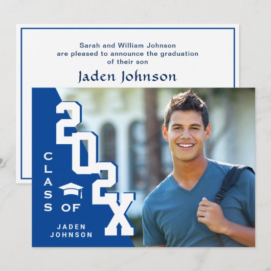 Moderne Klasse der Grad FOTO Graduation Party 2023 Einladung (Vorne/Hinten)