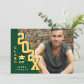 Moderne Klasse der Grad FOTO Graduation Party 2023 Einladung (Stehend Vorderseite)